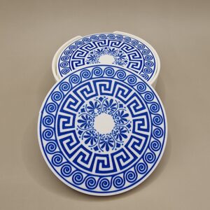 DP_GCS_006 Greek coaster set blue and white