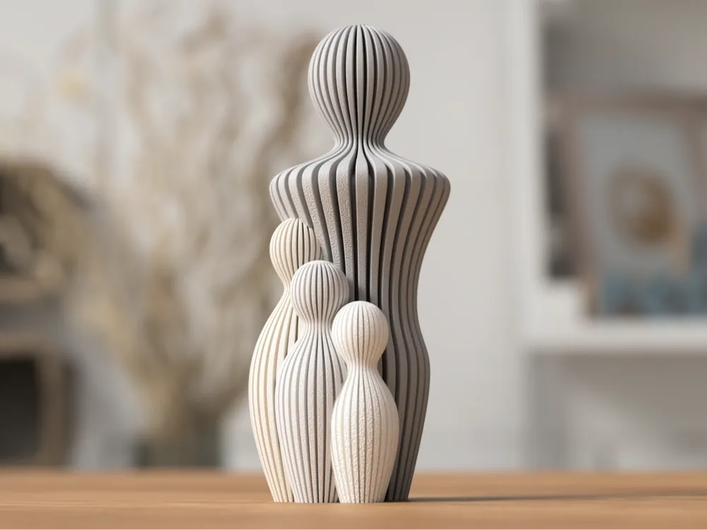 Vaterstatue mit 1-4 Kindern – Bild 3