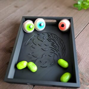 DP_HT_003 Halloween tray with pumpkin B Halloween-Tablett mit Kürbis