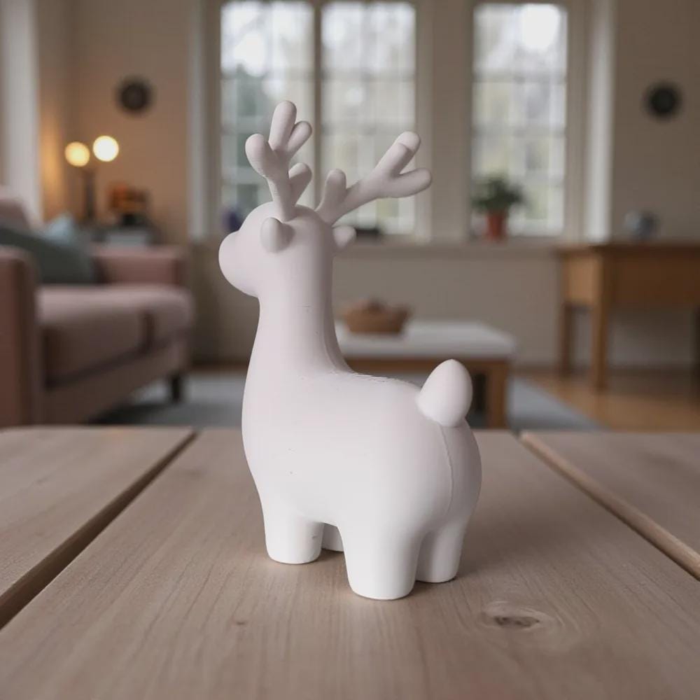 Minimalistische Rentierdekoration | 3D gedruckt – Bild 4