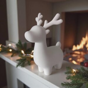 Minimalistische Rentierdekoration | 3D gedruckt