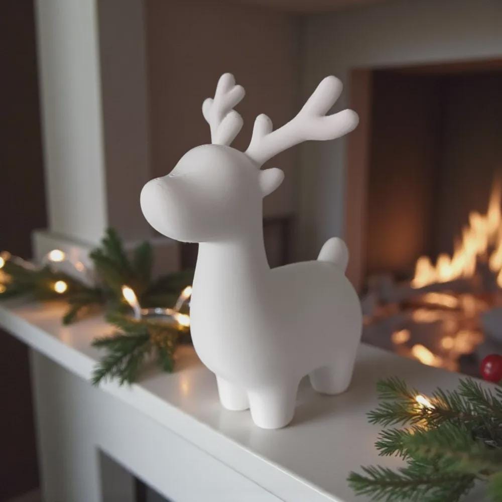 Minimalistische Rentierdekoration | 3D gedruckt