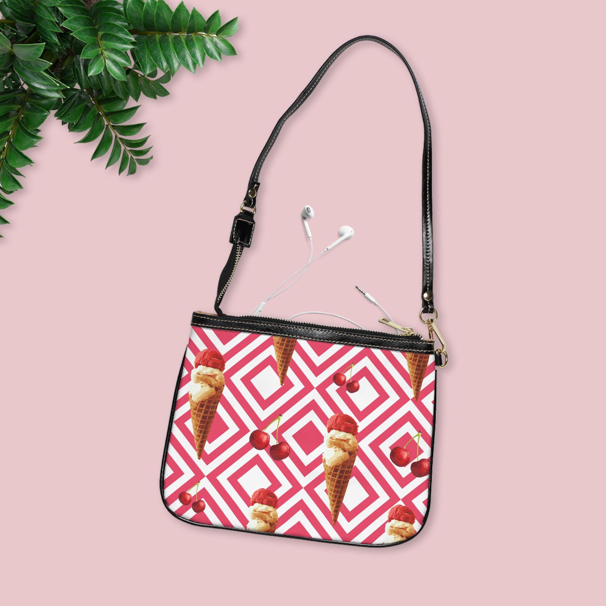 Kleine Umhängetasche mit Ice-Illustration | Crossbody-Tasche – Bild 5